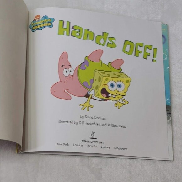 SpongeBob SquarePants Hands Off David Lewman 2003 Simon PB First Edition - Picture 6 of 7
